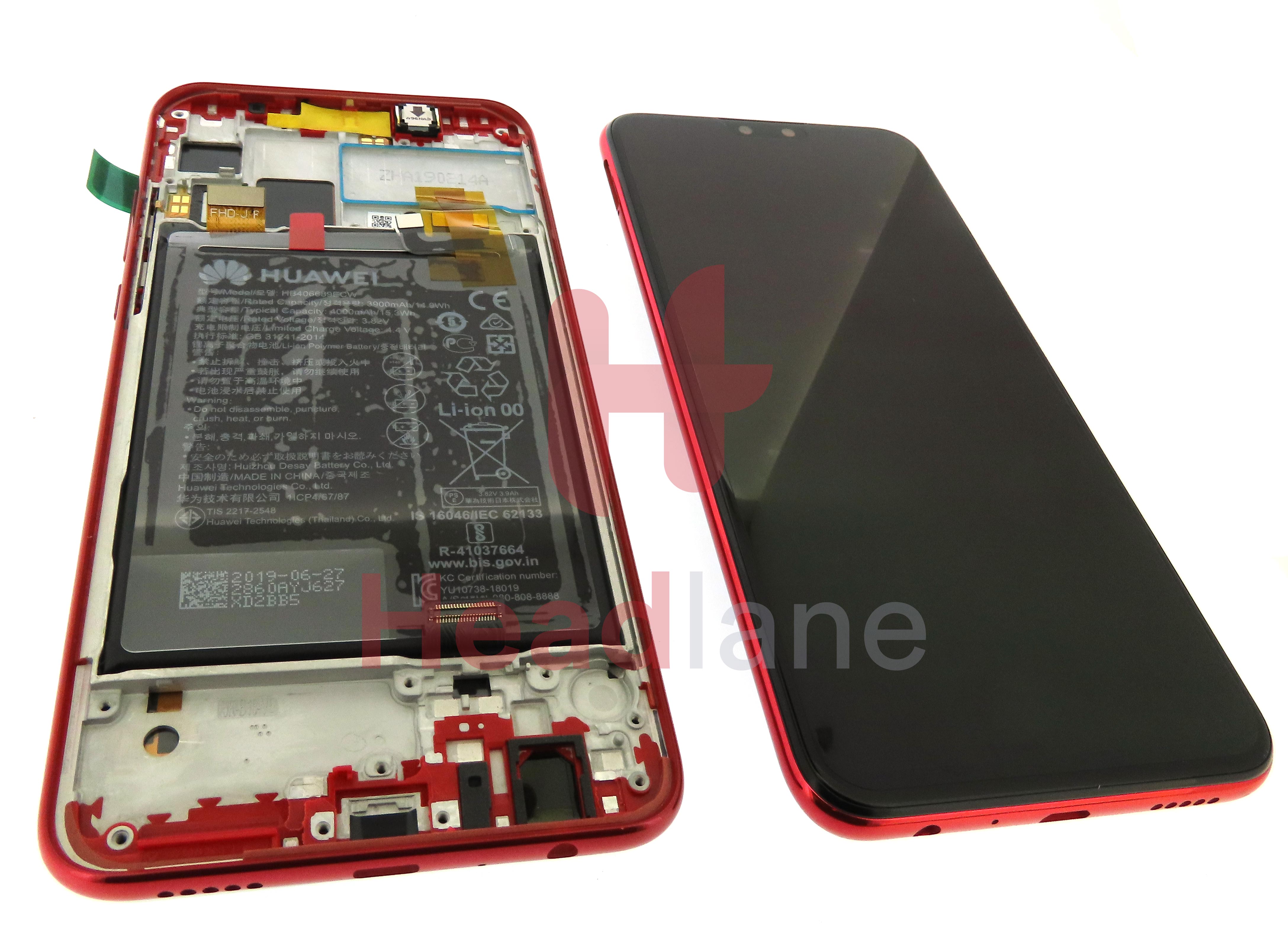 Huawei Y9 2019 LCD Display Screen Touch Battery Red 